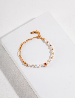 The "Chuanliu" series Pure silver bracelet (adjustable