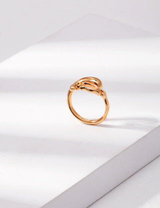 Pure silver simple ring