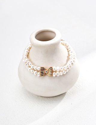 S925 Silver Design Sense natural pearl Zircon bracelet