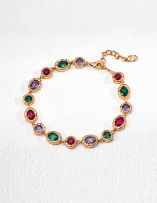 S925 Silver Fashion Colorful Zircon bracelet