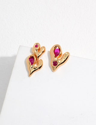 Irregular surface Series earrings