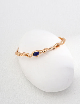 Pure silver lapis lazuli bracelet