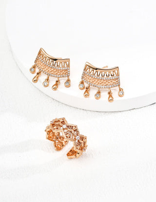 S925 silver design-sense Zircon ring