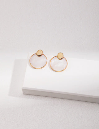 Sterling silver mother-of-pearl earrings