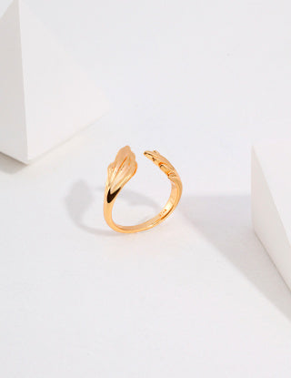 Pure silver open ring (adjustable