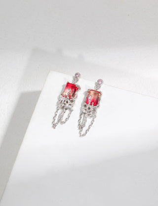 Natural fluid lava series earrings