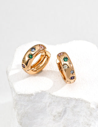 S925 silver retro Zircon earrings
