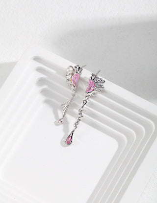 Pure silver pearl earrings