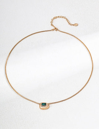 S925 Silver fashionable and simple Zircon necklace