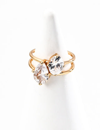 S925 silver simple Zircon ring
