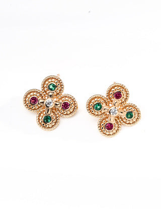 S925 silver fashionable retro Zircon earrings