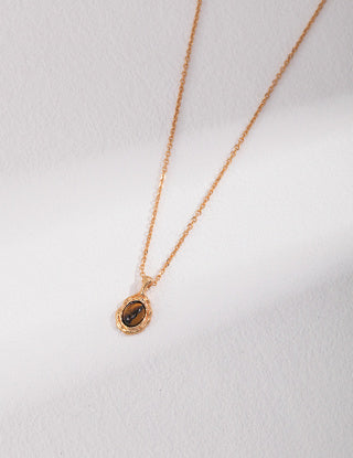 Pure silver tiger's eye necklace