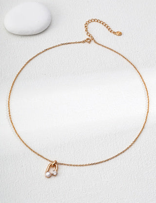 S925 silver simple natural Pearl necklace