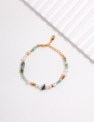 Pure silver pearl bracelet
