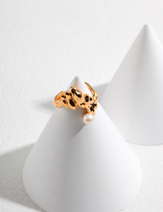 Natural Element Design series Pure silver open ring (adjustable