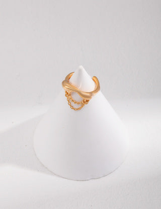 Pure silver open ring (adjustable