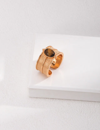 Pure silver open ring (adjustable