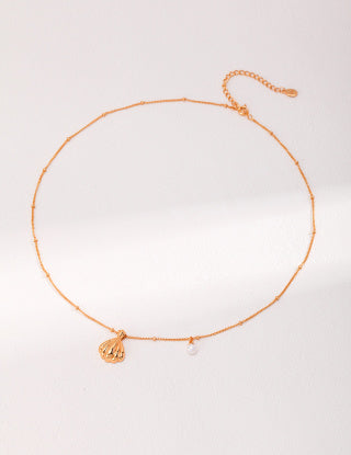 Pure silver pearl necklace