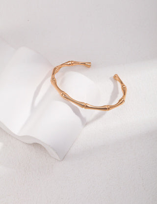 Pure silver bamboo joint bracelet