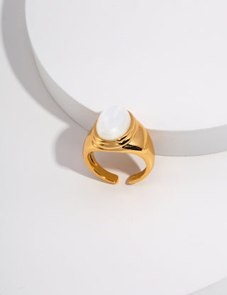 Pure silver elegant agate ring