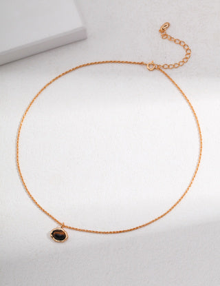 Pure silver tiger's eye necklace