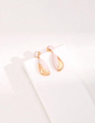 Pearlescent glazed earrings