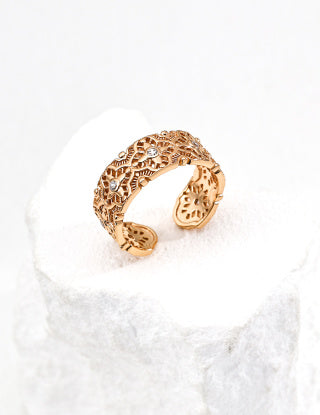 S925 silver retro design zirconia ring