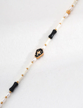 Sterling silver drip glaze necklace