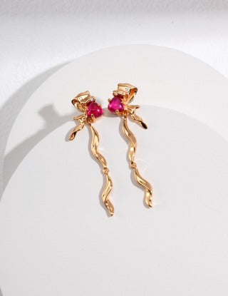 Pure silver heart-shaped earrings