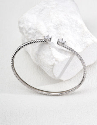 S925 silver adjustable Zircon bracelet