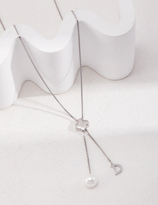 Bejeweled long necklace