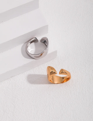 Pure silver simple ring