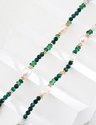 Pure silver pearl necklace