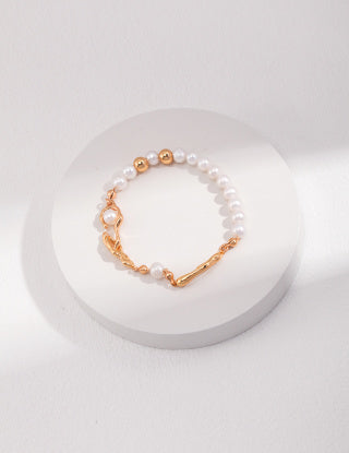 Pure silver pearl bracelet
