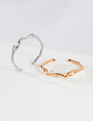 Pure silver pearl bracelet