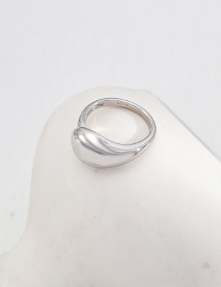S925 silver simple matte/smooth ring