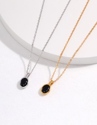 Pure silver zircon necklace