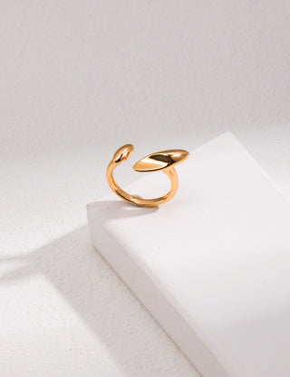 Pure silver open ring (adjustable