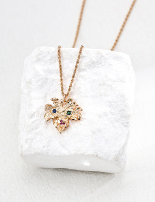 S925 Silver retro Zircon pendant necklace