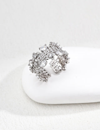 S925 silver zircon ring