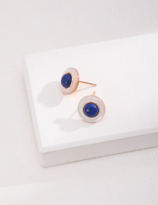 Sterling silver lapis lazuli earrings