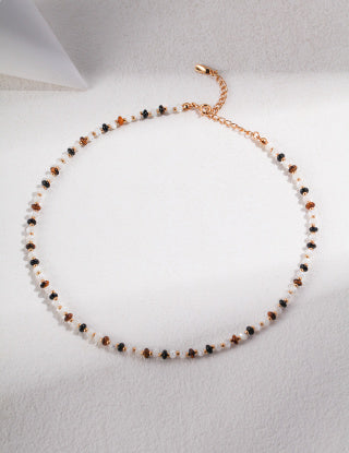 Pure silver tiger's eye necklace