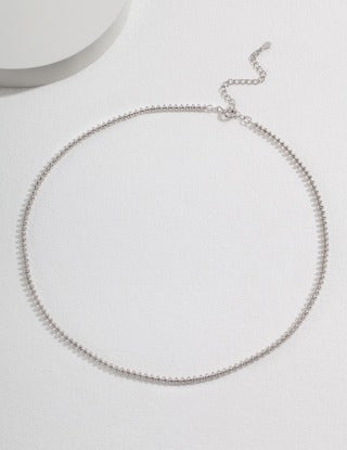 Pure silver abacus bead chain