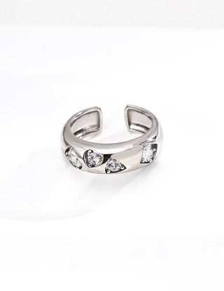 S925 silver fashionable retro Zircon ring