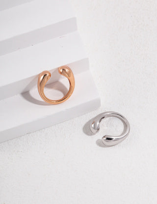 A pure silver open ring