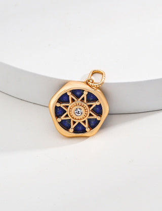 Pure silver lapis lazuli necklace