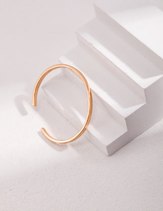 Pure silver smooth bracelet