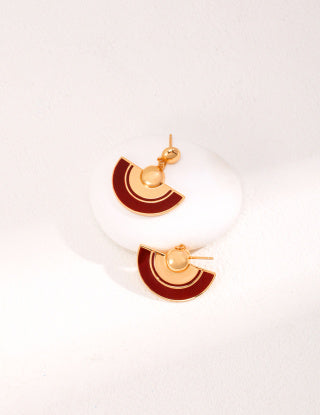 Sterling silver drop glaze earrings