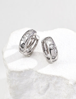 S925 silver retro Zircon bracelet and earrings set