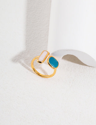 Pure silver open ring (adjustable